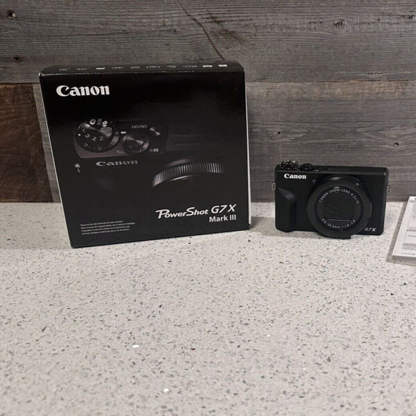 Canon PowerShot G7 X Mark III 20.2MP 4K Digital Camera Vlogging Black