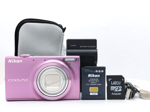 Nikon COOLPIX S6100 – 16.0MP Compact Digital Camera (Pink) with 7x Zoom – From Japan