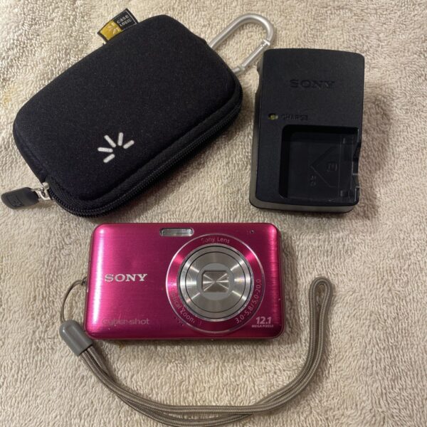 Sony Cybershot DSC-W310 12.1MP Digital Camera - Pink/Red