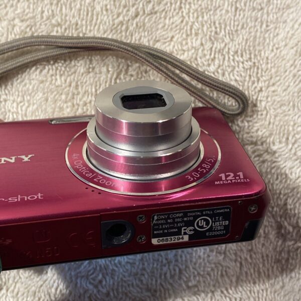 Sony Cybershot DSC-W310 12.1MP Digital Camera - Pink/Red - Image 19